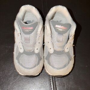 New Balance Kids' Gray and White Sneakers